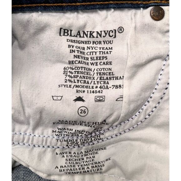 Blank NYC Little Queenie Denim Frayed Cut Off Shorts, Size 26 - Picture 11 of 14